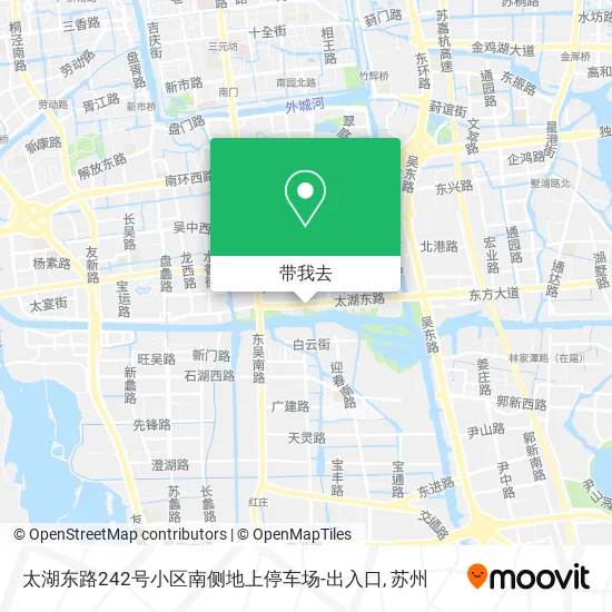 太湖东路242号小区南侧地上停车场-出入口地图