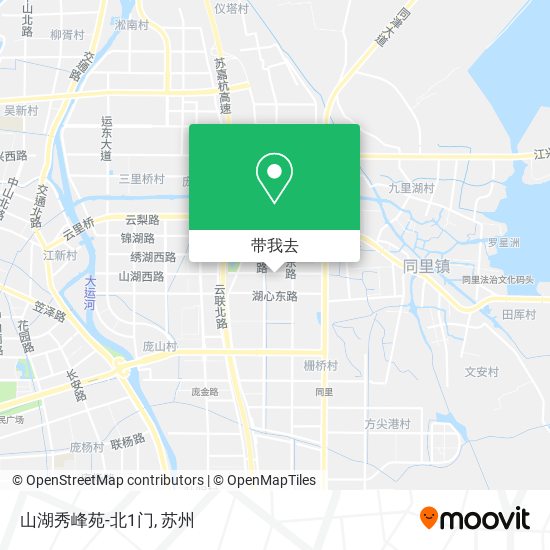 山湖秀峰苑-北1门地图