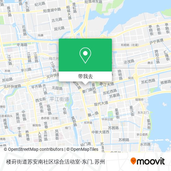 楼葑街道苏安南社区综合活动室-东门地图
