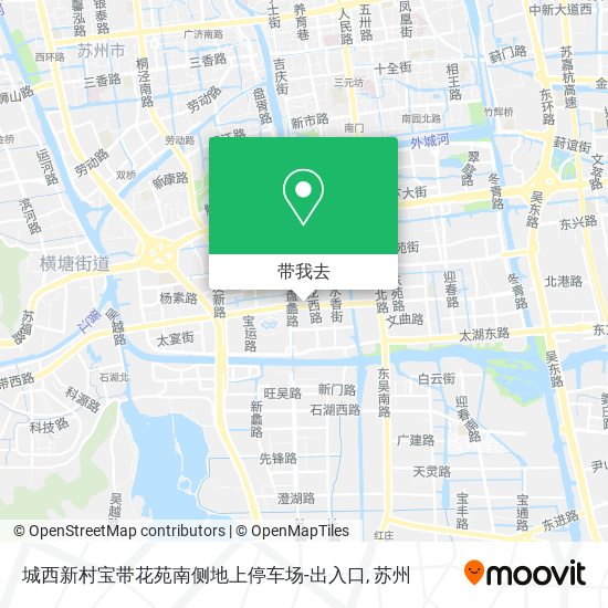 城西新村宝带花苑南侧地上停车场-出入口地图