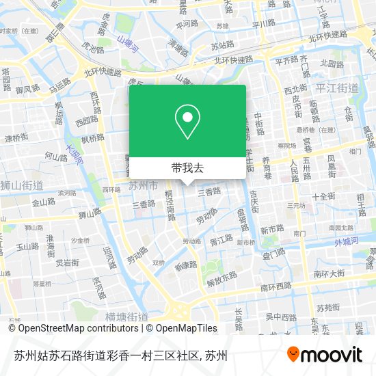 苏州姑苏石路街道彩香一村三区社区地图