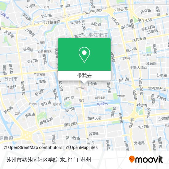 苏州市姑苏区社区学院-东北1门地图