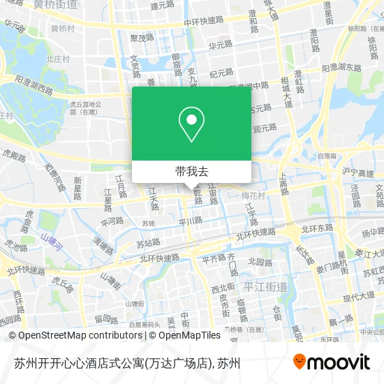 苏州开开心心酒店式公寓(万达广场店)地图