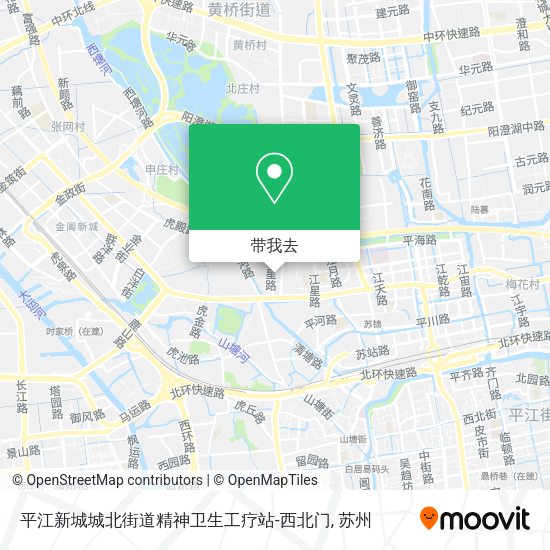 平江新城城北街道精神卫生工疗站-西北门地图