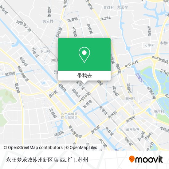 永旺梦乐城苏州新区店-西北门地图