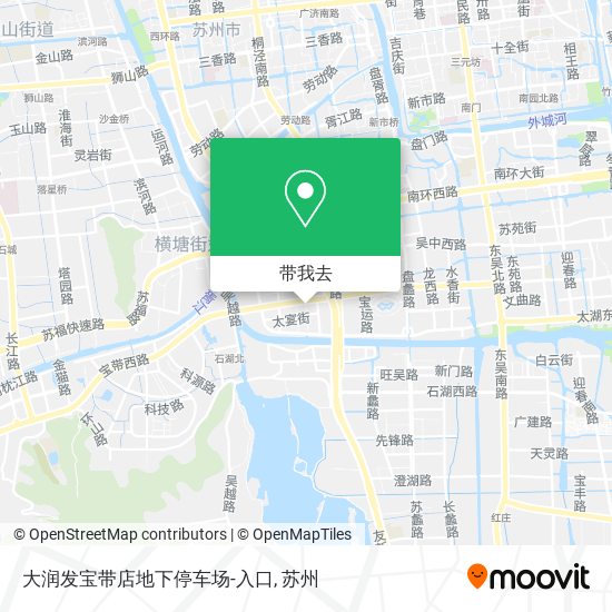 大润发宝带店地下停车场-入口地图