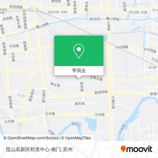 昆山高新区邻里中心-南门地图