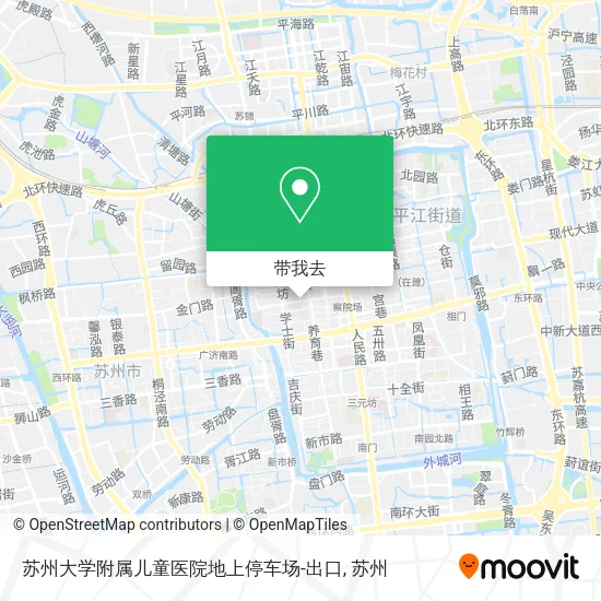 苏州大学附属儿童医院地上停车场-出口地图
