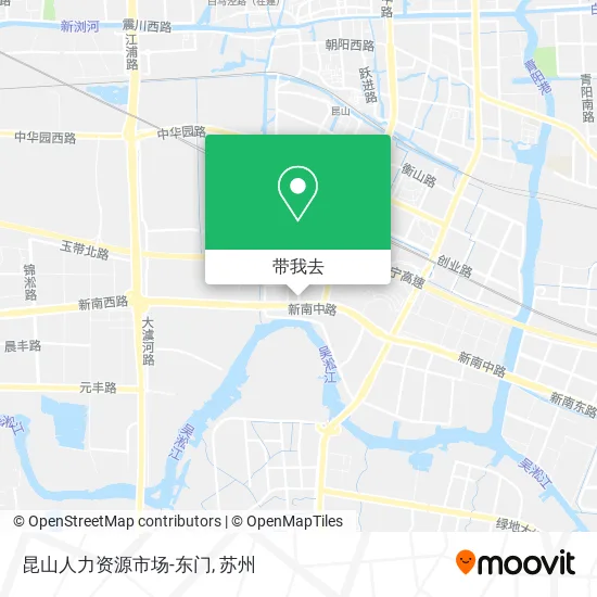 昆山人力资源市场-东门地图