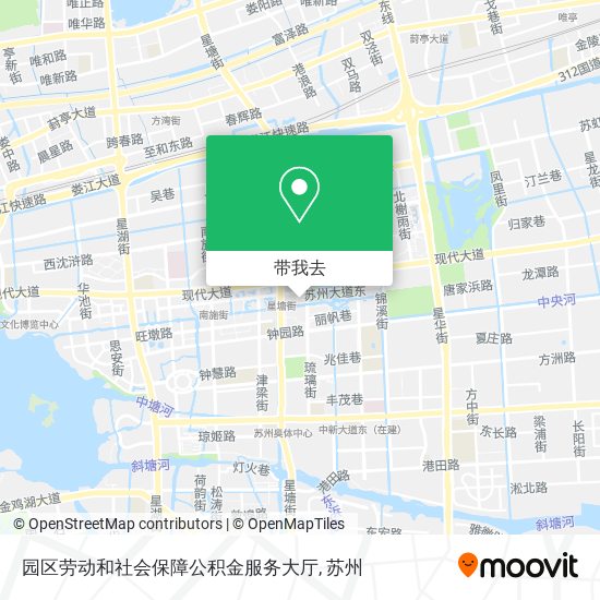 园区劳动和社会保障公积金服务大厅地图