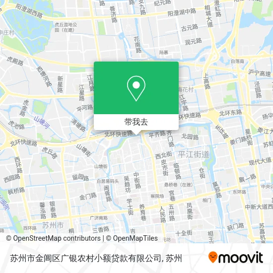苏州市金阊区广银农村小额贷款有限公司地图