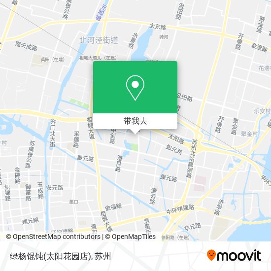 绿杨馄饨(太阳花园店)地图
