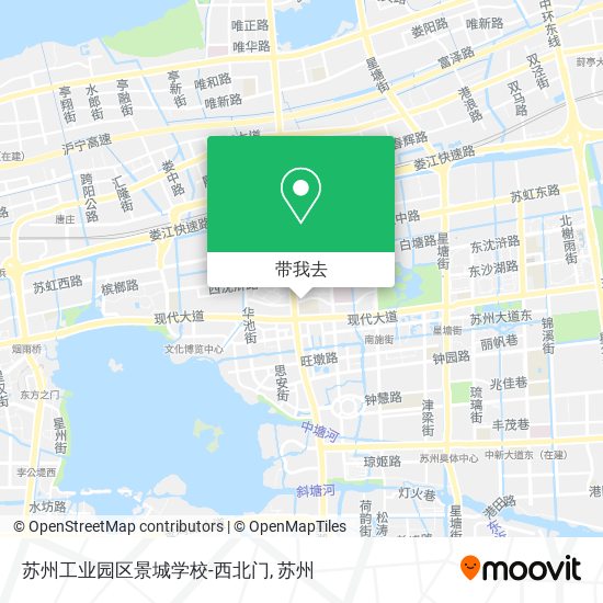 苏州工业园区景城学校-西北门地图