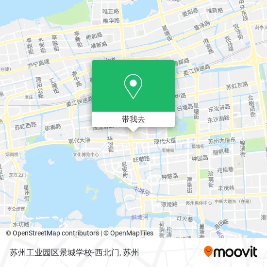 苏州工业园区景城学校-西北门地图