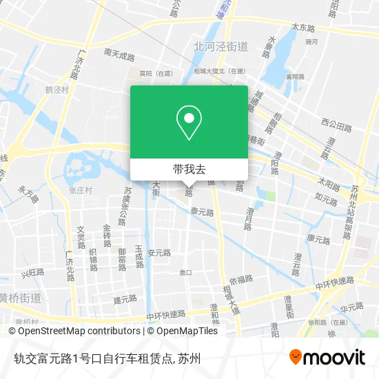 轨交富元路1号口自行车租赁点地图