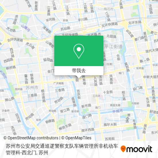 苏州市公安局交通巡逻警察支队车辆管理所非机动车管理科-西北门地图