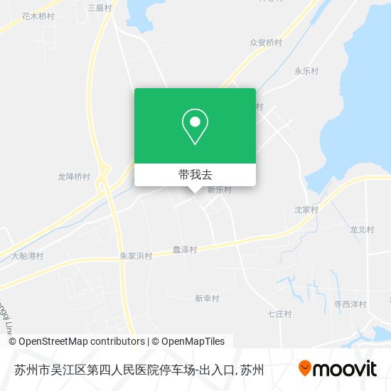 苏州市吴江区第四人民医院停车场-出入口地图