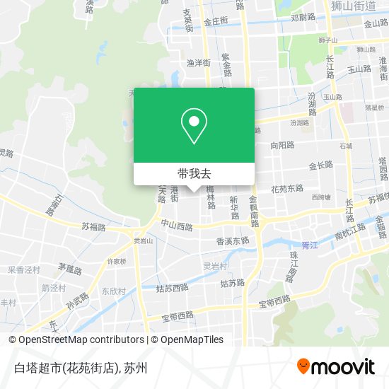 白塔超市(花苑街店)地图