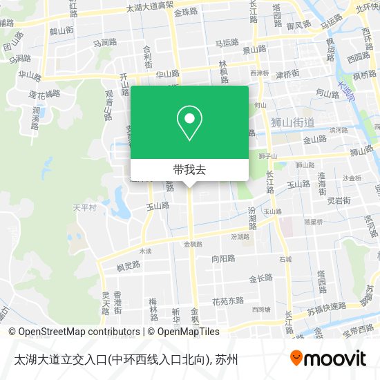 太湖大道立交入口(中环西线入口北向)地图
