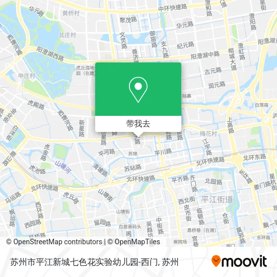 苏州市平江新城七色花实验幼儿园-西门地图
