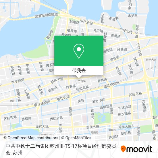 中共中铁十二局集团苏州III-TS-17标项目经理部委员会地图
