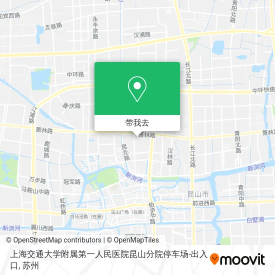上海交通大学附属第一人民医院昆山分院停车场-出入口地图