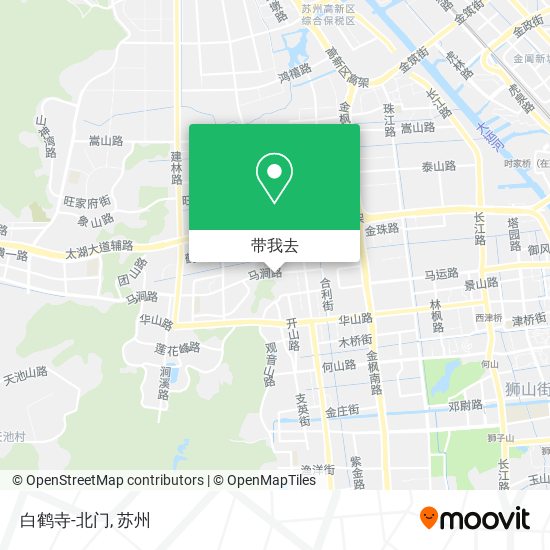 白鹤寺-北门地图
