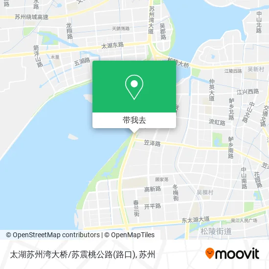 太湖苏州湾大桥/苏震桃公路(路口)地图