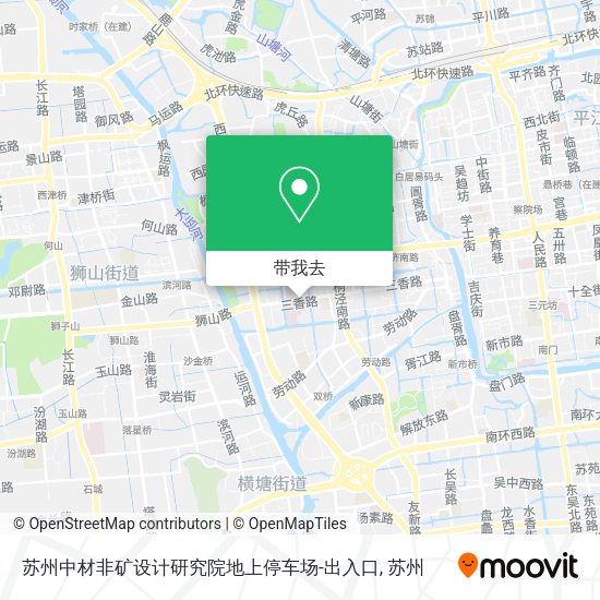 苏州中材非矿设计研究院地上停车场-出入口地图