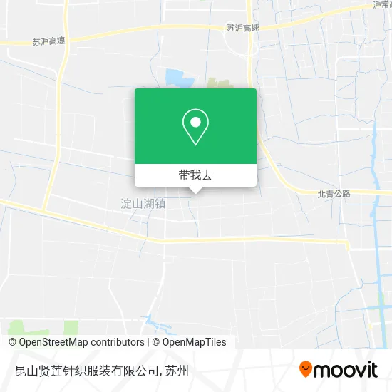 昆山贤莲针织服装有限公司地图
