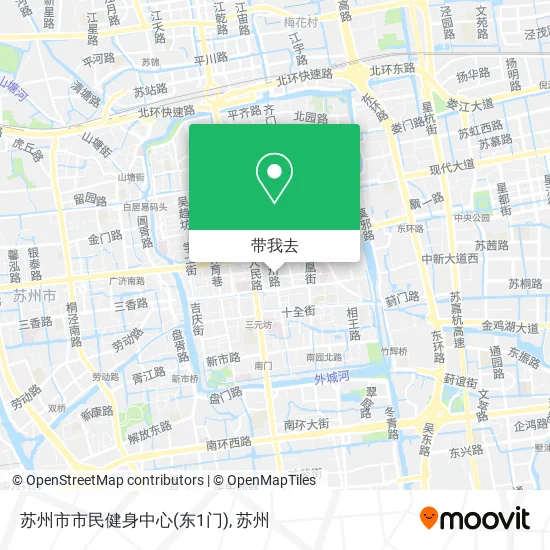 苏州市市民健身中心(东1门)地图
