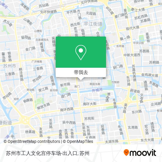 苏州市工人文化宫停车场-出入口地图