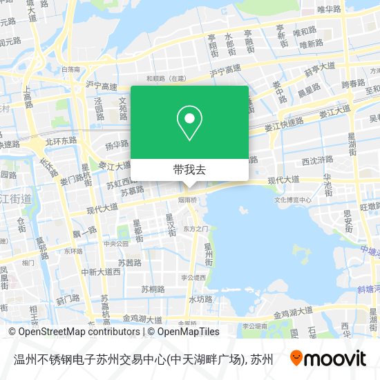 温州不锈钢电子苏州交易中心(中天湖畔广场)地图