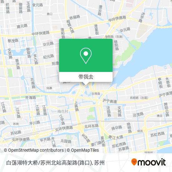 白荡湖特大桥/苏州北站高架路(路口)地图