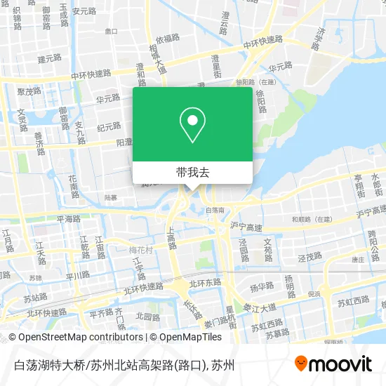 白荡湖特大桥/苏州北站高架路(路口)地图