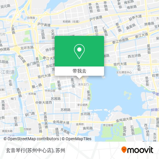 玄音琴行(苏州中心店)地图