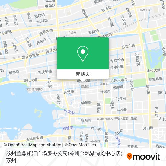 苏州置鼎领汇广场服务公寓(苏州金鸡湖博览中心店)地图