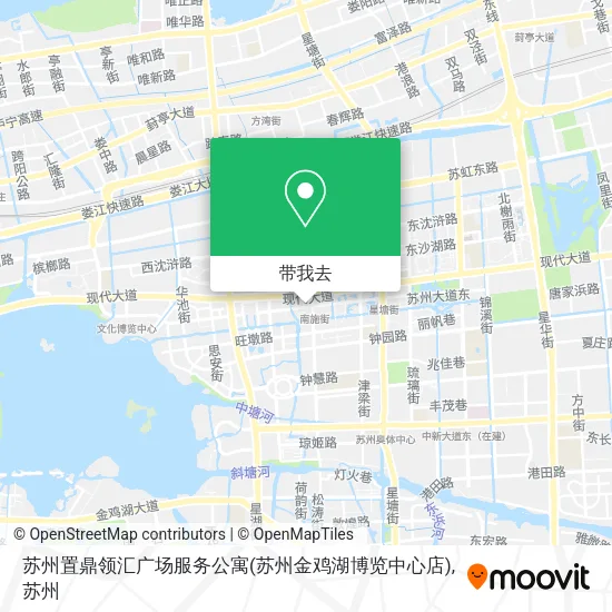 苏州置鼎领汇广场服务公寓(苏州金鸡湖博览中心店)地图