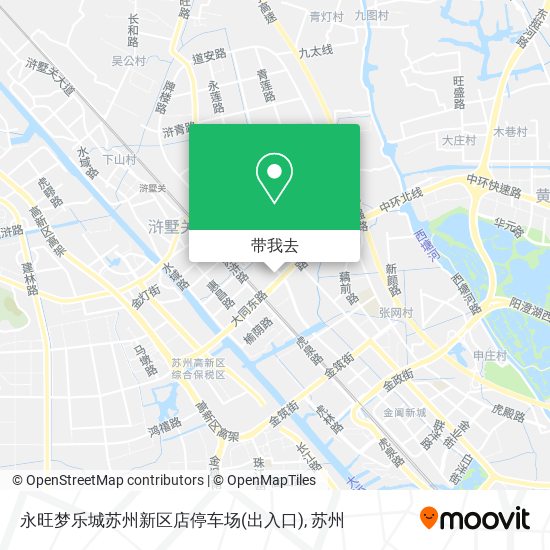 永旺梦乐城苏州新区店停车场(出入口)地图