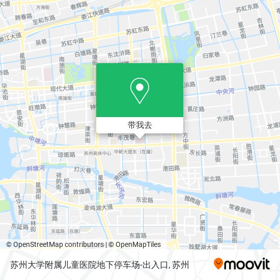 苏州大学附属儿童医院地下停车场-出入口地图