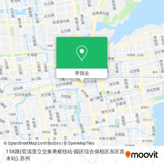 158路(官渎里立交换乘枢纽站-园区综合保税区东区首末站)地图