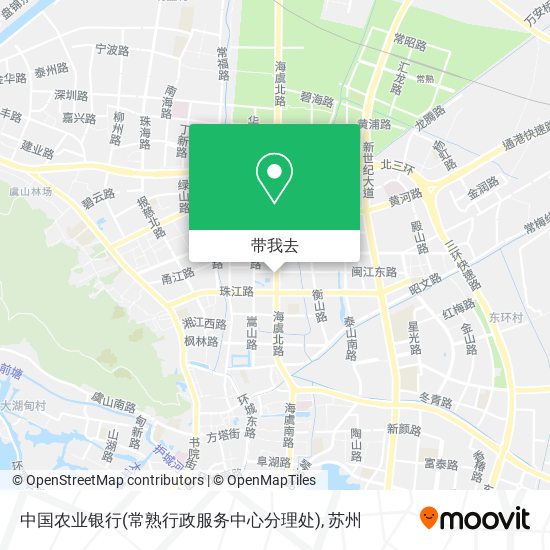 中国农业银行(常熟行政服务中心分理处)地图