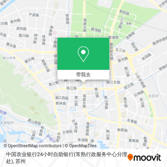 中国农业银行24小时自助银行(常熟行政服务中心分理处)地图