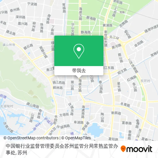 中国银行业监督管理委员会苏州监管分局常熟监管办事处地图