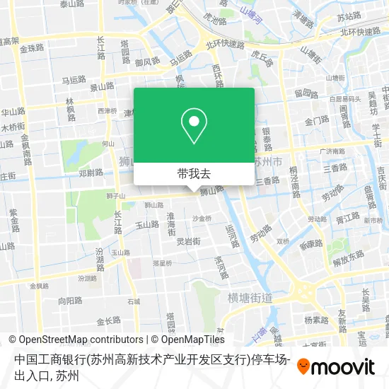 中国工商银行(苏州高新技术产业开发区支行)停车场-出入口地图