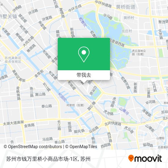 苏州市钱万里桥小商品市场-1区地图