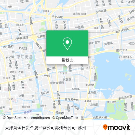 天津黄金日贵金属经营公司苏州分公司地图