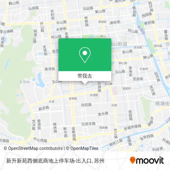 新升新苑西侧底商地上停车场-出入口地图