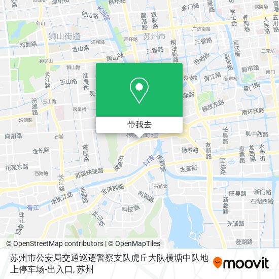 苏州市公安局交通巡逻警察支队虎丘大队横塘中队地上停车场-出入口地图
