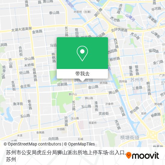 苏州市公安局虎丘分局狮山派出所地上停车场-出入口地图